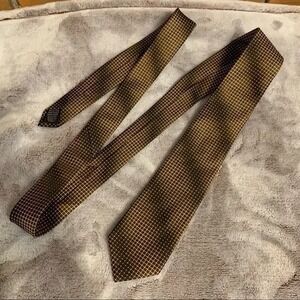 J.Ferrar Brown Grid‎ Pattern Necktie - Men's Business Career Fashion Geometric